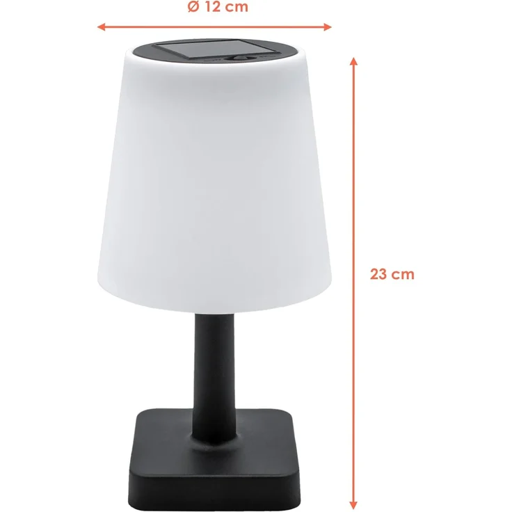 Spetebo LED Solarleuchte Tischleuchte für Außen und Innen - 23 x 12 cm, Solar, LED fest integriert, warmweiß, Deko Garten Tischlampe – Bild 2