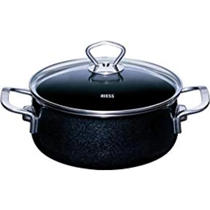 RIESS Topfset Black Magic 5 teilig schwarz Emaille – Bild 6