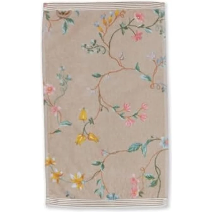 PiP Studio Gästehandtuch STUDIO Les Fleurs Gästehandtuch khaki 30x50cm (1 Stück), Baumwolle (217805) – Bild 1