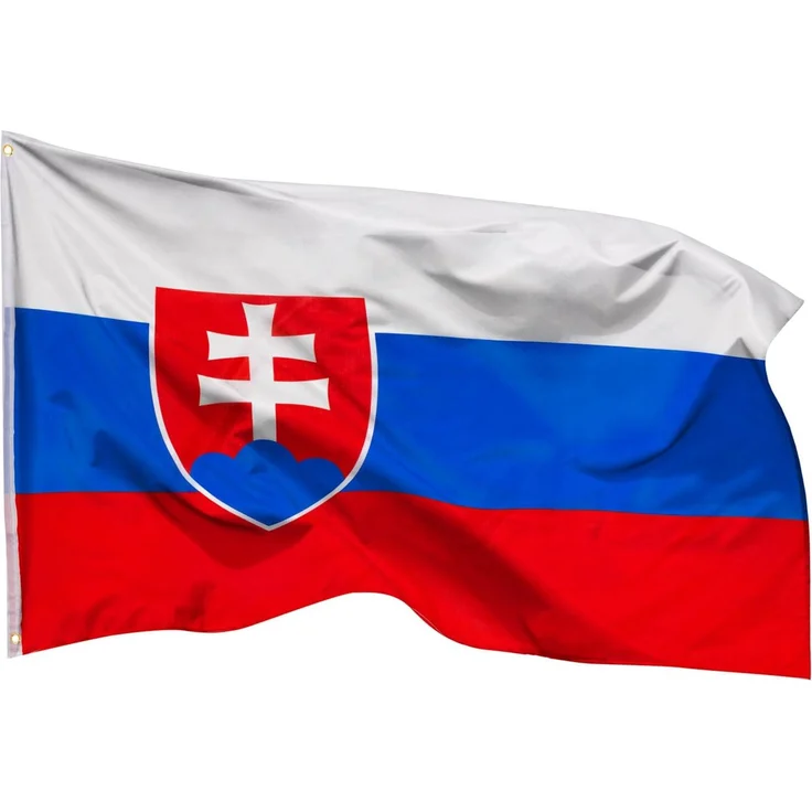 PHENO FLAGS Slowakei Flagge 90x150 cm - wetterbeständige Fahne mit Messingösen, 100% Polyester, robuste Doppelnaht & in lebendigen Farben - ideal für Flaggen-Liebhaber