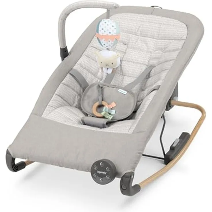 Ingenuity Keep InMotion Automatischer Baby-Schaukelsitz, mit Fernbedienung, hochwertige Materialien, 0-6M - Soulful Skies
