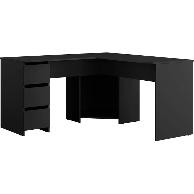 Mirjan24 Eckschreibtisch Ziongo (Farbe: Schwarz), 74 x 142 x 142 cm – Bild 3