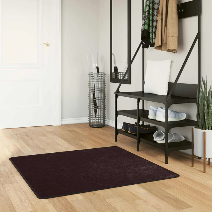 vidaXL Teppichläufer MARSA Anthrazit 100 x 100 cm Polyester und PVC 42023174 – Bild 1
