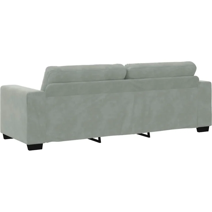 vidaXL 3-Sitzer-Sofa Hellgrau 220x78x80 cm Samt 4105134 – Bild 6