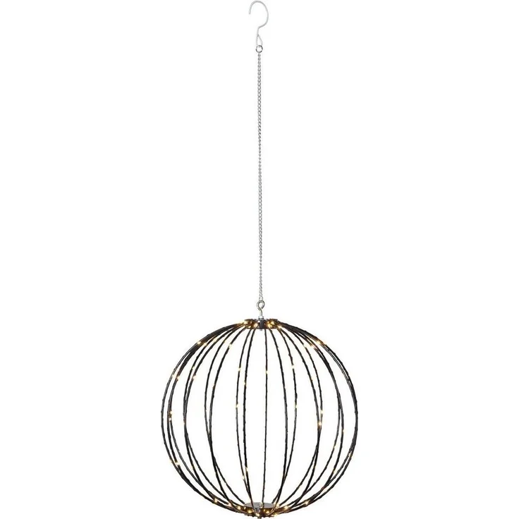 Star Trading 860-96 LED-3D-Kugel Mounty schwarz, ca. 40x40 cm, Kunststoff,126 warmwhite LED, 8 Funktionen,outdoor, Trafo, faltbar, – Bild 5