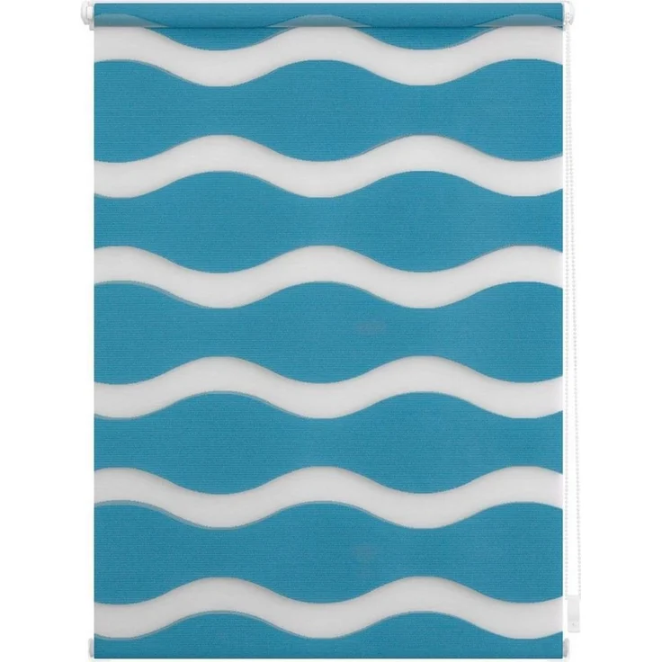 Lichtblick Sonnenschutzsysteme GmbH Doppelrollo Stockholm 45 cm x 150 cm (BxL) Petrol Duo Rollo in extravagantem Stil; Klemm- und schraubbar; Lichtdurchlässig und blickdicht – Bild 2