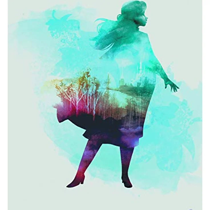 Komar Disney Wandbild Frozen Anna Aquarell, hochwertiger Kunstdruck für Kinderzimmer, 40 x 50 cm, ohne Rahmen, MADE IN GERMANY – Bild 1