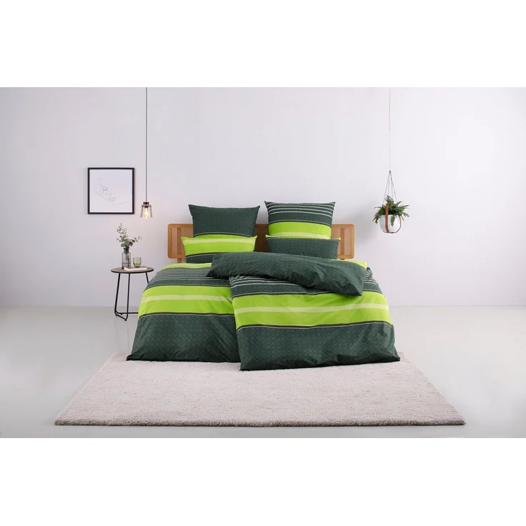 OTTO home Bettwäsche Circle, Polycotton, 2 teilig, Bettwäsche aus Baumwolle mit Streifen-Design, moderne Bettwäsche – Bild 4