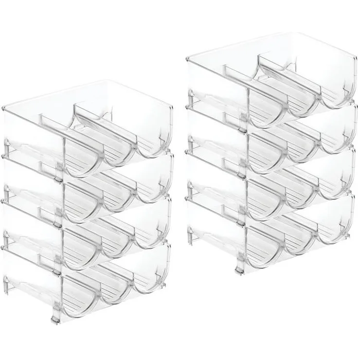 mDesign Flaschenregal Weinregal 8er-Set stapelbar Kunststoff transparent