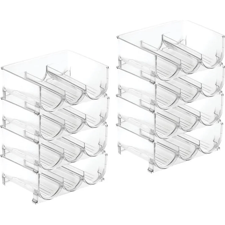 mDesign Flaschenregal Weinregal 8er-Set stapelbar Kunststoff transparent – Bild 1