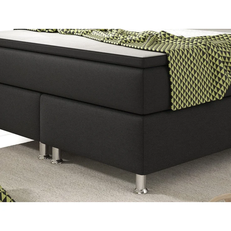 Homeline Boxspringbett 180x200 Boxspringbett mit Matratze 180 × 200 cm mit Toper wählbar (Boxspringbett Set, 5-St, Komplettes Box Springbett), Mit Toper – Bild 2