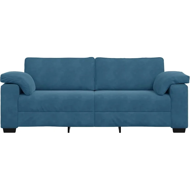 vidaXL 3-Sitzer-Sofa Blau 220x77x82 cm Samt 4105286 – Bild 4