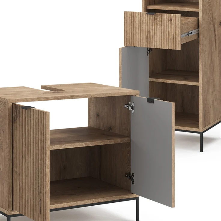 Badmöbel-Set Eliza Viking Oak 3-teilig Vicco – Bild 6