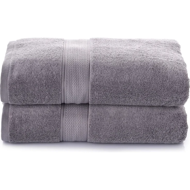 Mijolnir 'Check - Grey' Badetuchset (2-teilig), Grau, 70 x 140 cm – Bild 3