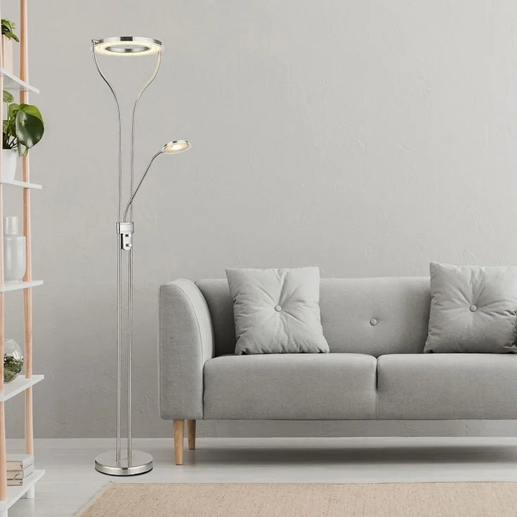 LED Stehleuchte, Leseleuchte flexibel, Dimmer, H 194 cm – Bild 5