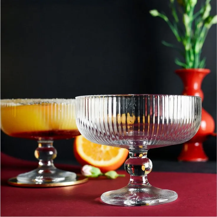 6 Martinigläser Cocktailgläser Eisbecher aus Glas 320ml Dessertschalen