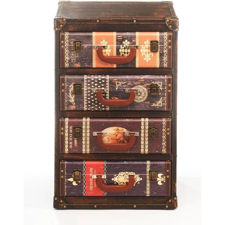 Kobolo Regal Kommode TAIO aus MDF mit bedrucktem Kunstleder – Bild 7