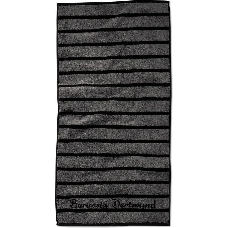 BVB Handtuch BVB-Handtuch schwarzgrau, Baumwolle (Packung, 1-St) – Bild 1