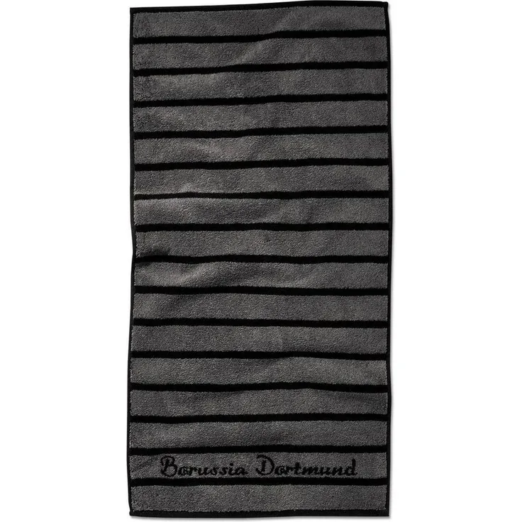 BVB Handtuch BVB-Handtuch schwarzgrau, Baumwolle (Packung, 1-St)