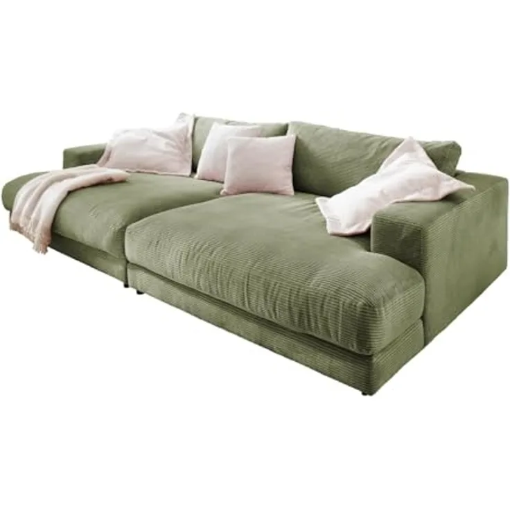 KAWOLA Big-Sofa MADELINE, Couch Stoff oder Cord verschiedene Ausführungen