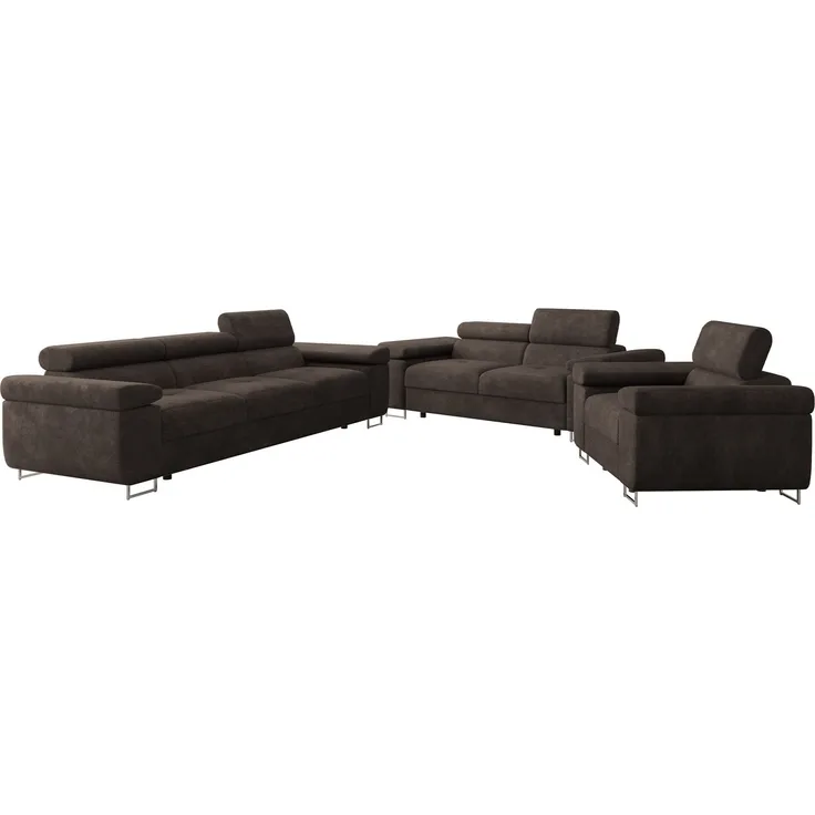Sofa Set Torezio 3+2+1 mit Einstellbare Kopfstützen (Lumo 40)