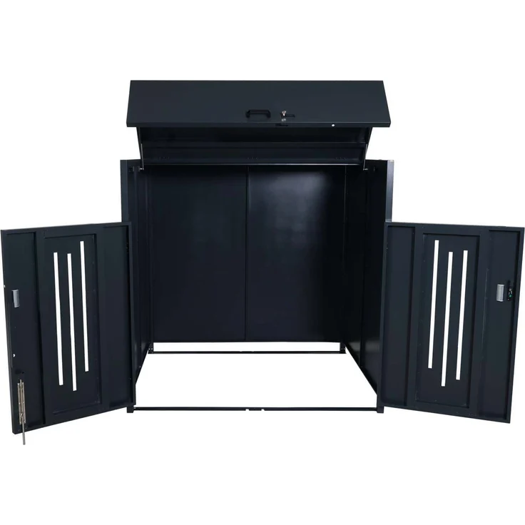 Müllcontainerverkleidung HWC-M54, Müllcontainerbox Industrie-Abfallcontainer, Container bis 1100L 154x160x136cm, Stahl – Bild 8