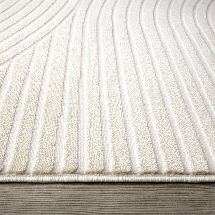Paco Home Teppich Luzern 651, rechteckig, Höhe: 13 mm, Kurzflor, Uni Farben, Hoch-Tief-Struktur, Scandi Design – Bild 2