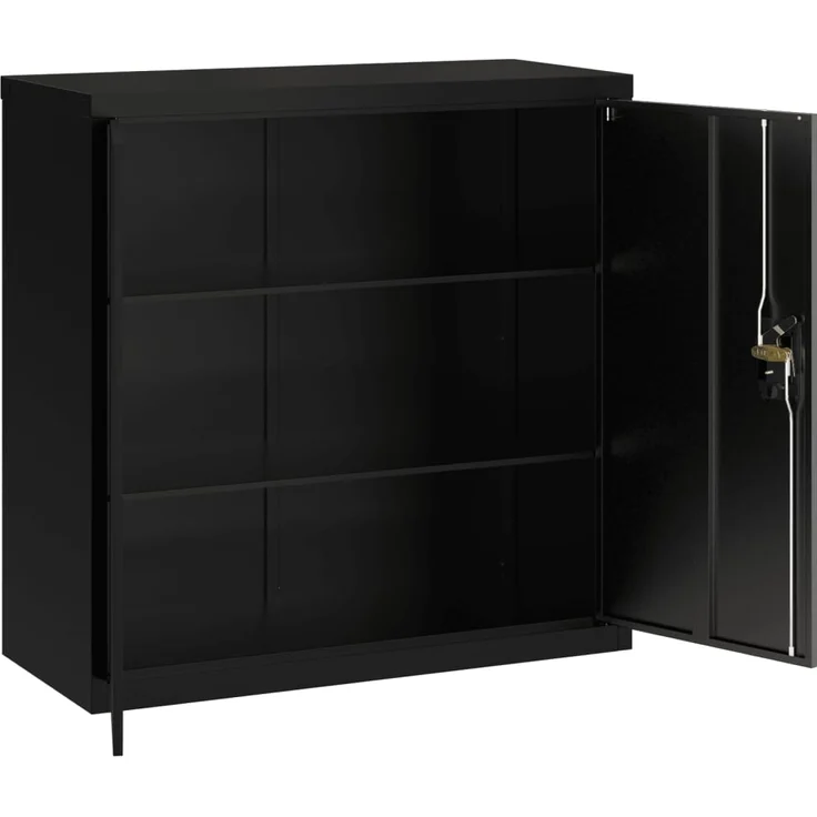 vidaXL Aktenschrank Schwarz 90x40x90 cm Stahl 339730 – Bild 3