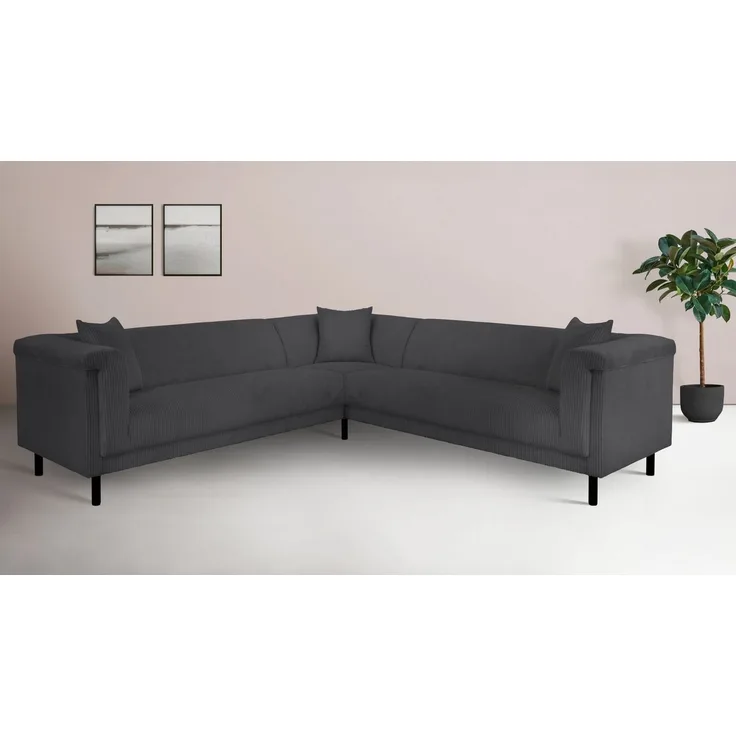 INOSIGN Ecksofa AGNIA L-Form B/T/H: 244/244/71 cm, incl. Zierkissen, gleichschenklig, auch in Cord