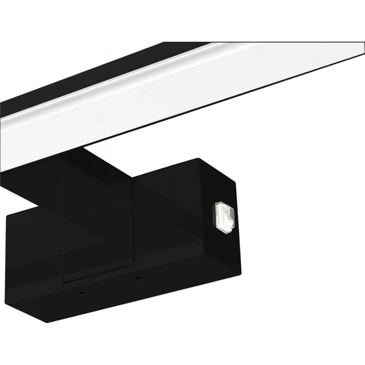 kalb LED Spiegelleuchte Spiegelleuchte chrom oder schwarz 500mm, mit integriertem Netzschalter, Schwarz – Bild 3