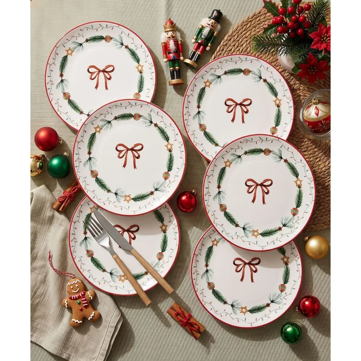 Hermia Concept 'Fiyonky' Dessertteller-Set (6-teilig), Mehrfarbig, 19,3 x 19,3 x 2 cm