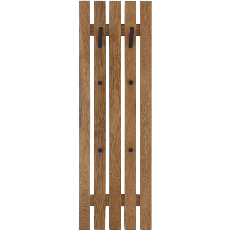 BANTRY Garderobenpaneel - 1 Leiste Höhe 120 cm / Eiche schwarz gebeizt / ohne Ablage – Bild 38