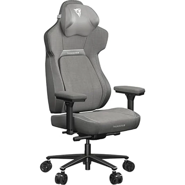 ThunderX3 CORE Loft Gaming-Stuhl, Ergonomisch, SYNC6 Sechsfache Verstellbarkeit, CORED.RDY 360 Technologie, Abnehmbares Kopfstützenkissen, Vielseitige 3-in-1 Fußstütze, Grau – Bild 3
