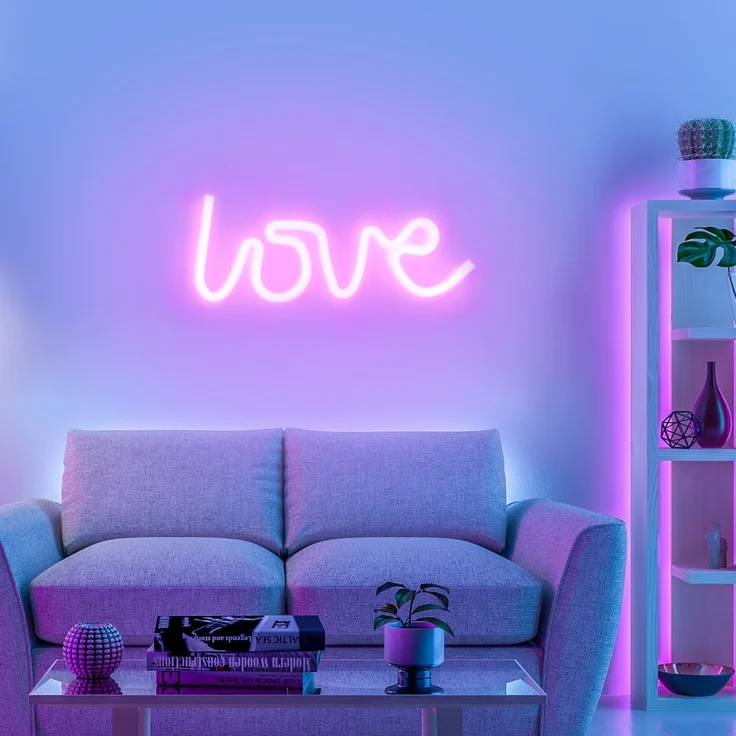 Just light LED Dekoleuchte Love 12,5 x 2 x 34,5 cm – Bild 7