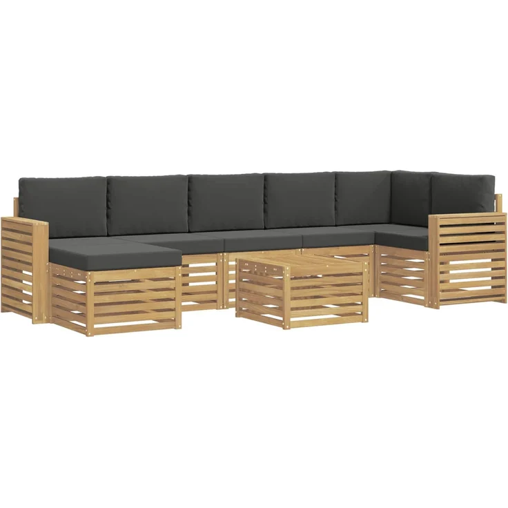 vidaXL Outdoor-Sofagarnitur 8 stk. 8-Sitzer Weiß und Anthrazit 3392242 – Bild 2