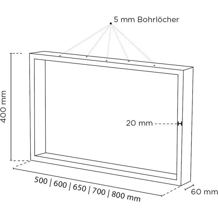 sossai® Tischgestell Couchtischkufen 50-80cm x 40cm in Schwarz (2-St) – Bild 3