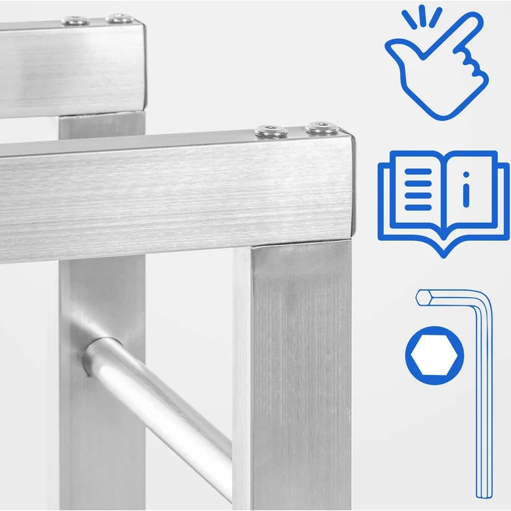 CLP Kaminholzständer Keri V2 Edelstahl,edelstahl 25x80x150 cm – Bild 7