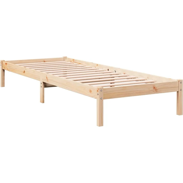 vidaXL Massivholzbett Extra Lang ohne Matratze 90x220 Kiefernholz 852416 – Bild 3