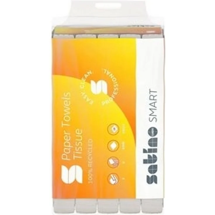 SATINO Papierhandtuch 2-lagig - 4.000 Papierhandtücher - ZZ-Falz - 24 x 23 cm (8000-St) – Bild 6