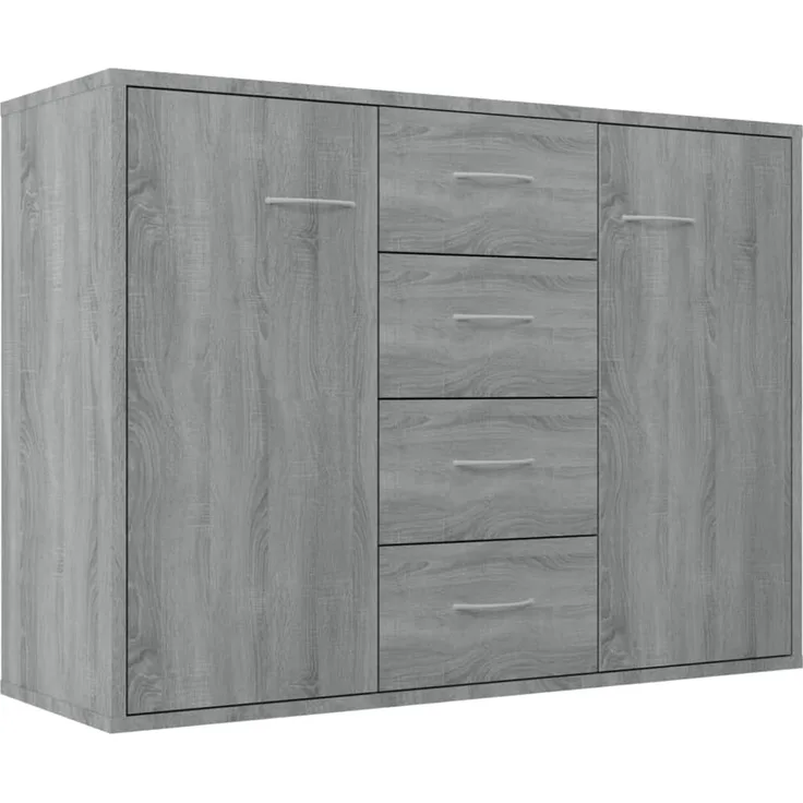 vidaXL Sideboard Kommode Anrichte Schrank Beistellschrank Mehrzweckschrank Standschrank Flurschrank Grau Sonoma 88 x 30 x 65 cm Holzwerkstoff