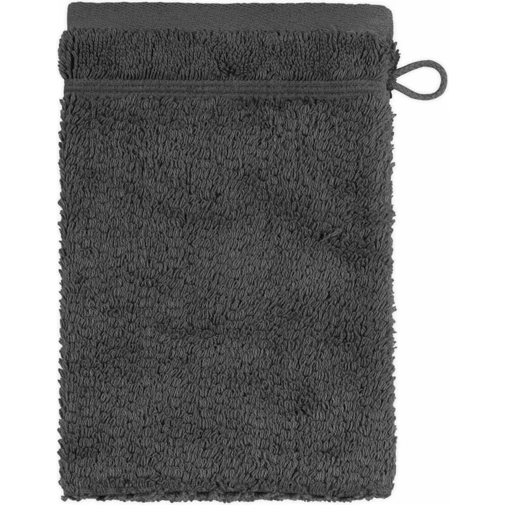 frottana Pearl Waschhandschuh 15x20 cm aus 100% Baumwolle, graphite