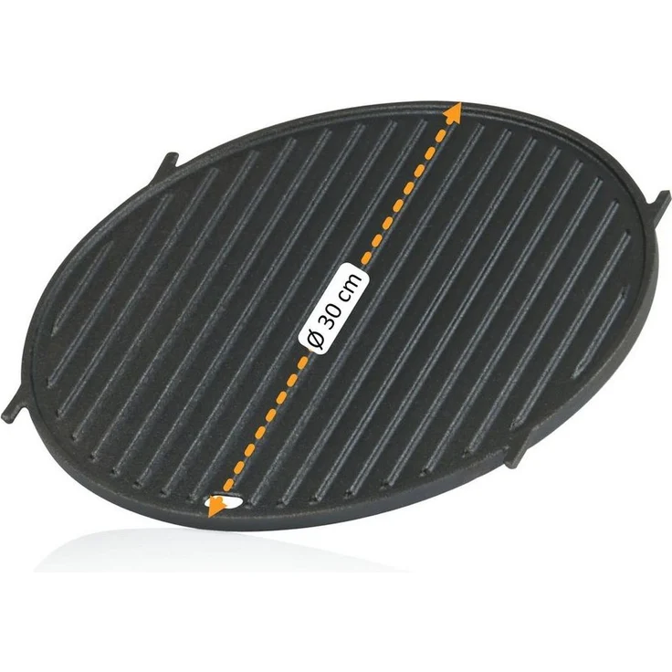 BBQ-Toro Grillplatte Gusseisen Grillplatte Ø 30 cm, Plancha Grillplatte für für Weber GBS, Kann direkt genutzt werden – Bild 2