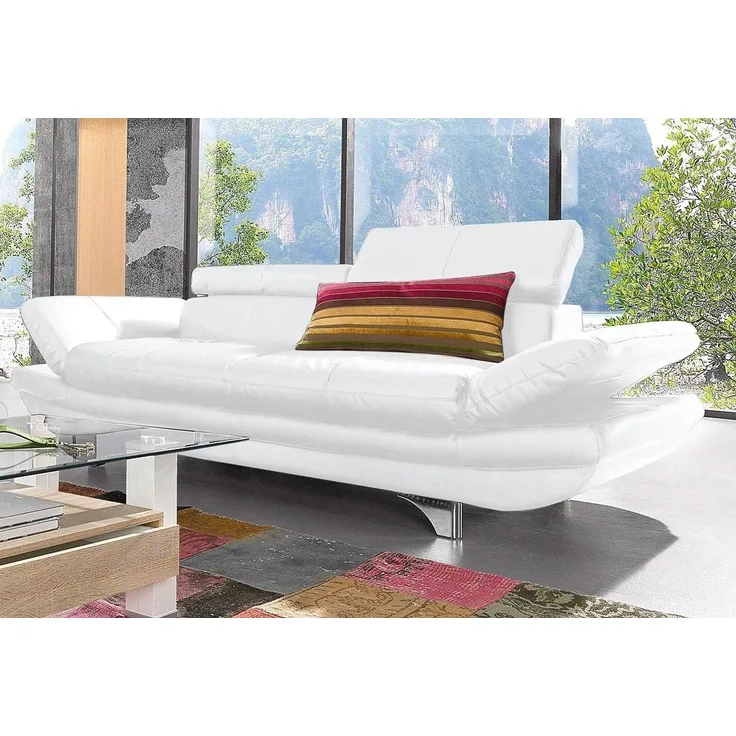 COTTA Polstergarnitur Enterprise, (Set), Set bestehend aus: 2-Sitzer mit Kopfteilverstellung & Hocker