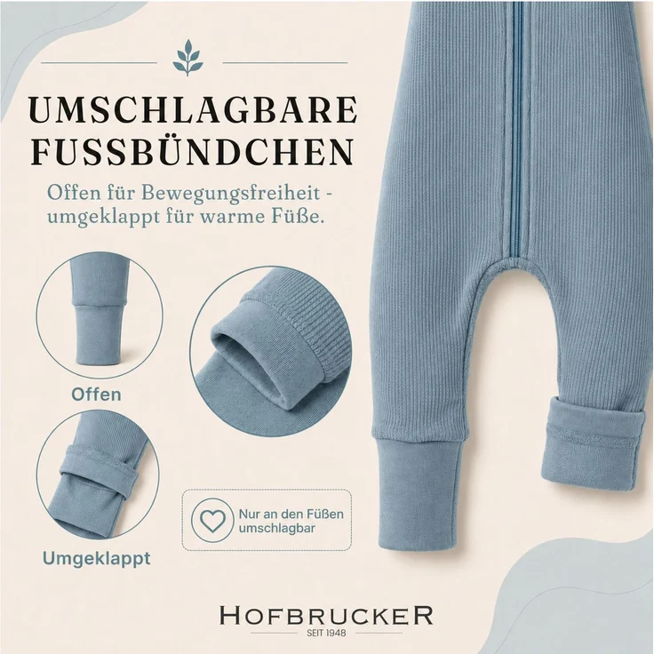 Hofbrucker Baby Winter Schlafsack mit Füßen MATTI – Bild 17