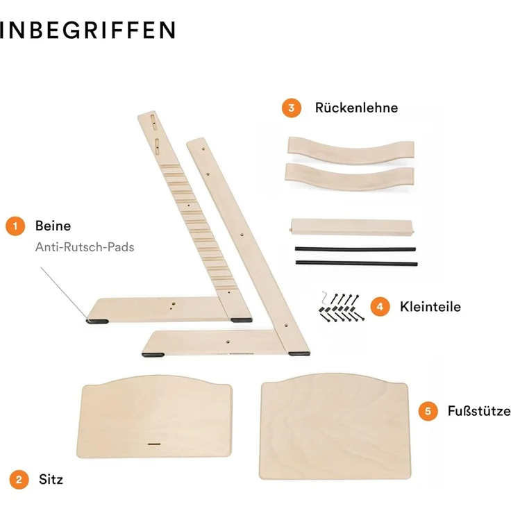 Stokke 'Tripp Trapp' Hochstuhl, Oak Brown, höhenverstellbar, Buche massiv, bis 136 Kg – Bild 3