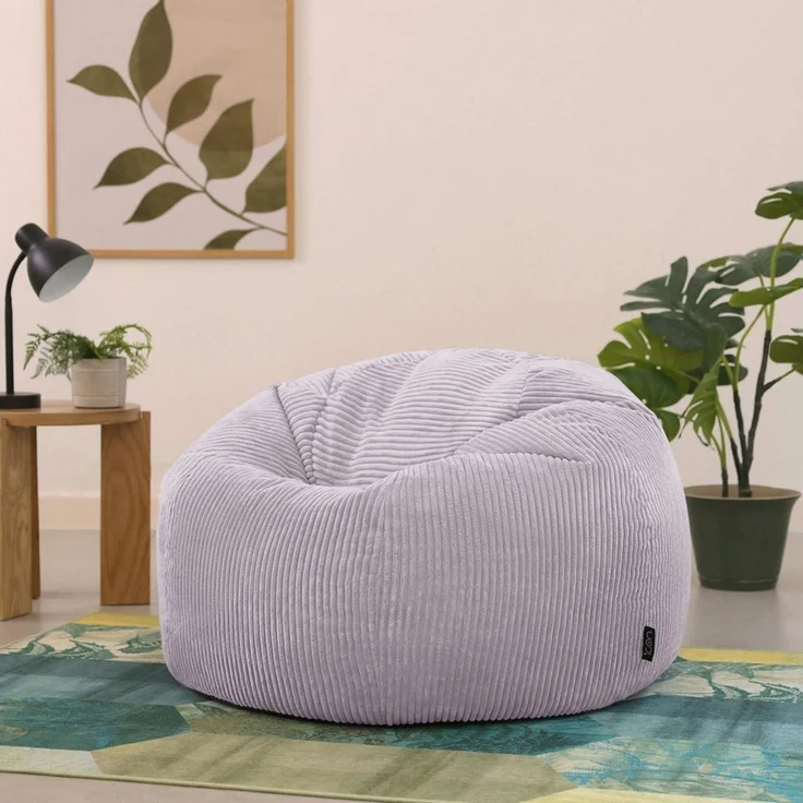 Icon Kingston Sitzsack Cord, Lila, 2er Pack, Sitzsack Erwachsene mit Füllung, Bean Bag, Cord Sessel, Lounge Sessel, Lounge Stuhl, Schlafzimmer, Wohnzimmer, Wohnzimmer Möbel – Bild 3