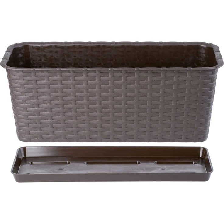 KADAX Blumentopf-Balkon-Pflanzgefäßständer 40 cm braun – Bild 5