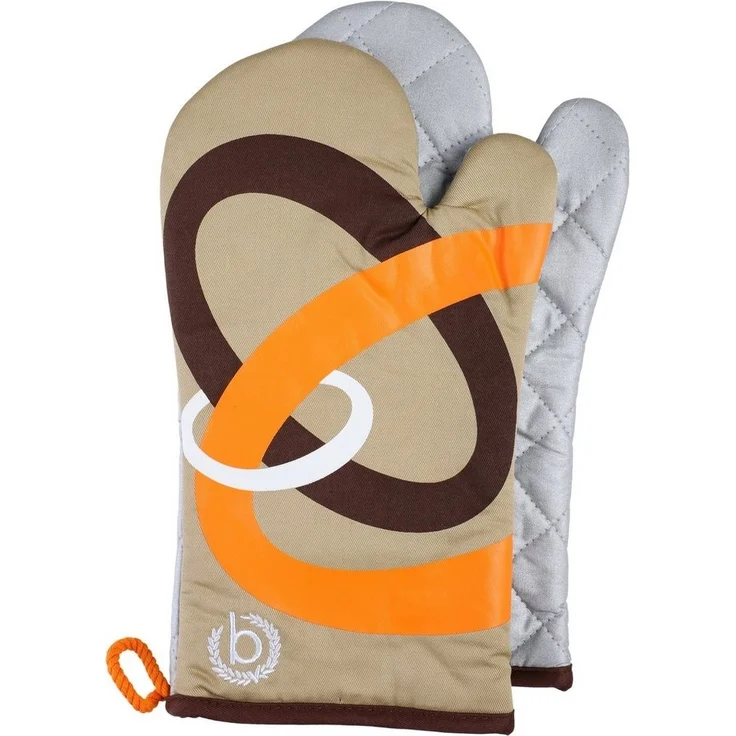 bugatti Topfhandschuhe Ellipse, (Set, 3-tlg, bestehend aus 2x Ofenhandschuh, 1x Topflappen) – Bild 2