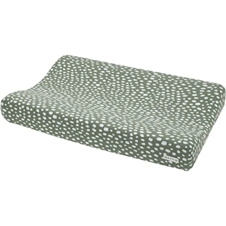 Meyco Wickelauflagenbezug - Wickelbezug Baby - 50x70 cm - Cheetah - Forest Green