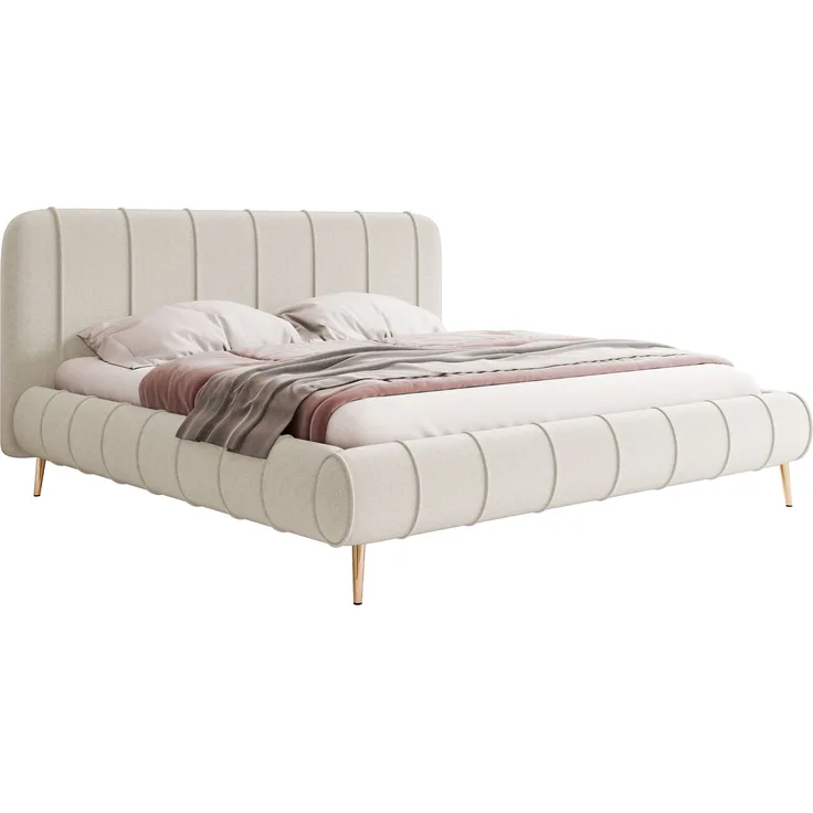 Polsterbett Slim XI mit Füße (Farbe: Kronos 38, Größe: 200x200)